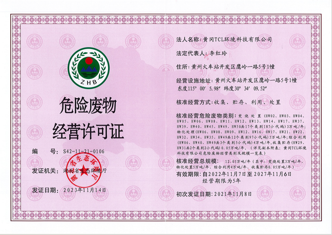 危险废物经营许可证